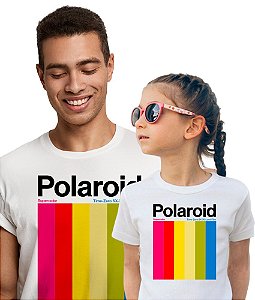Camiseta Pai e Filho - Polaroid Listras