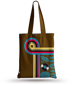 Ecobag Marron com Bolso 80s Vinil