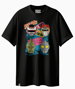 Camiseta Básica Heróis anos 80