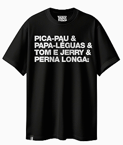 Camiseta Básica Frase Desenho Animado