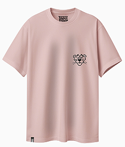 Camiseta Básica Pantera Cor de Rosa