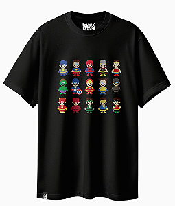 Camiseta Básica Super Heróis Mario