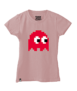 Camiseta Baby Look Fantasma Pac Man