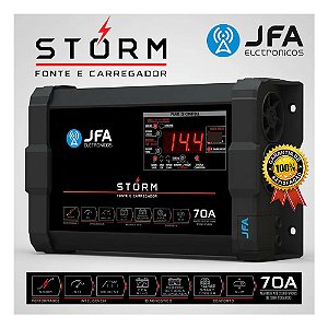 Fonte Carregador Automotiva 70a Storm Bivolt Jfa Som Automotivo 70 Amperes Cca Sci Smart
