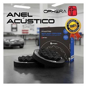 Par Anel Acústico Alto Falantes 6" Polegadas Sound Rings Ophera Espuma Isolamento Acústico Automotivo