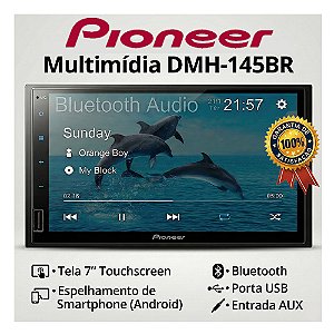 Central Multimídia Pioneer DMH-145BR 7' Pol 2din Usb Espelhamento Android Bluetooth