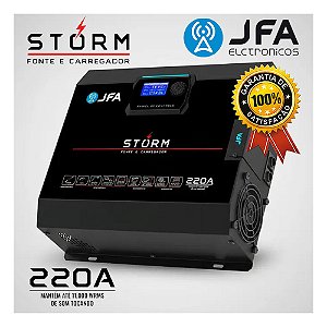 Fonte Carregador Automotiva 220a Storm Bivolt Jfa Som Automotivo 220 Amperes Cca Sci Smart