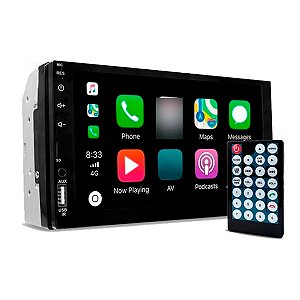 Multimidia Mp5 7" E-tech Light Android Auto Carplay Bt Aux