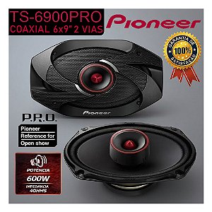 Par Alto Falante Pioneer TS-6900PRO Coaxial 6x9" Pol 2 Vias 600w 4Ohms Linha Pró Trio Som Paredão Pancadão
