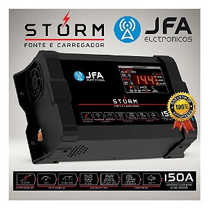 Fonte Carregador Automotiva 150a Storm Bivolt Jfa Som Automotivo 100 Amperes Cca Sci Smart