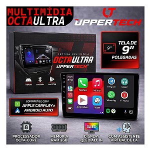 Central Multimídia OCTA ULTRA 9" Pol Octa-Core 2gb Ram Android Memória Interna 64gb Z-link Uppertech Automotivo Carro Upgrade Alta Qualidade Não Trava