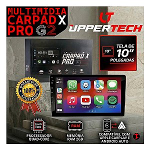 Central Multimídia Carpad X Pro G2 10" Pol Quadcore 2gb Ram Android Memória Interna 64gb Z-link Uppertech Automotivo Carro Upgrade Alta Qualidade Não Trava