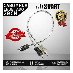 Cabo Y Rca Silicone Injetado Preto Prata 4mm 2 Macho 1 Fêmea Svart By Tech One Som Automotivo Som Carro