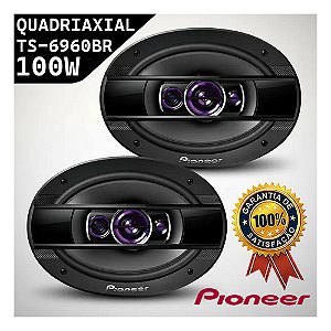Par Alto Falante Pioneer TS-6960BR 6x9" Polegadas 200w Quadriaxial Som Automotivo Som Carro