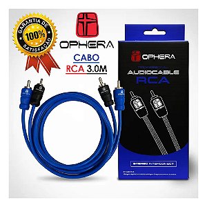 Cabo RCA 3,0m Phantom Profissional Ophera Som Automotivo Qualidade