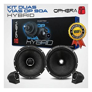 Kit 2 Vias Op90 Hybrid 6" Pol 250w 4Ohms Ophera Som Automotivo Hi-End