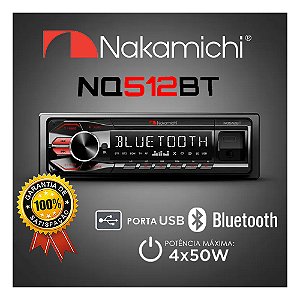 Rádio Automotivo Nakamichi NQ512BT Bluetooth Usb Mp3 PenDrive
