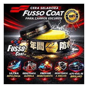 Cera Seladora Fusso Coat Dark Para Carros de Cores Escuras 200g Soft99 Estética Automotiva Carro Brilhando