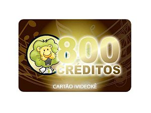 VIDEOKE CARTÃO PRÉ-PAGO 800 CR p/ ivideoke