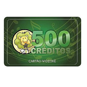 VIDEOKE CARTÃO PRÉ-PAGO 500 CRÉDITOS p/  ivideoke