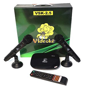 Aparelho Videoke Vsk2.5 Com 200 Músicas Nacionais Lançamento