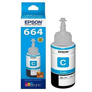 Refil de Tinta Original Epson T664 220 70ml Ciano