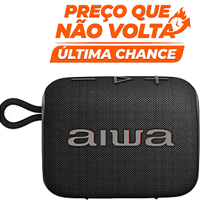 Caixa de Som Bluetooth AIWA AWS-SP-07-B IPX6, 7W RMS, Autonomia de até 8 hrs Preto