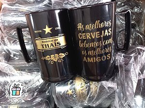 Caneca de Acrílico Preta 500ml