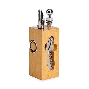 Kit Vinho 6 Peças em Bambu Personalizado