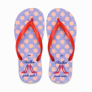 Chinelo Personalizado - Dia da Mulher