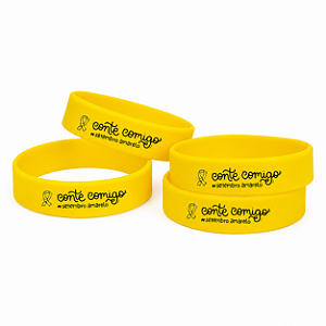 Pulseira de Silicone |  Pronta Entrega - Setembro Amarelo