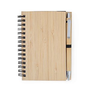 Caderneta em Bambu com Caneta