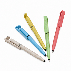Caneta Fibra de Bambu Touch com Suporte