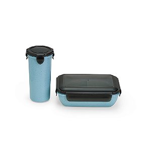 Kit Copo e Marmita Fibra de Bambu