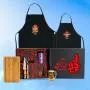 Kit Churrasco / Cerveja Em Bambu / Madeira / Inox - 7 Pçs