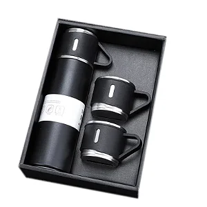 Garrafa Térmica com 3 Canecas de Inox