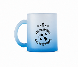 Caneca de Vidro Fosca Degradê 350ml