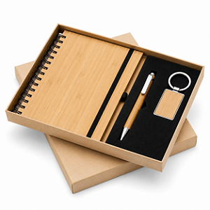 Kit Executivo Ecológico em Bambu 3 Peças