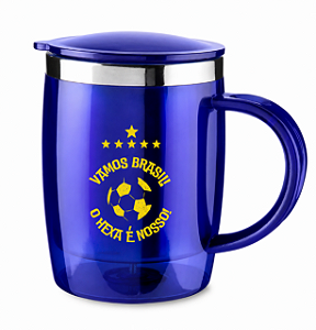 Caneca Plástica 400ml com Inox