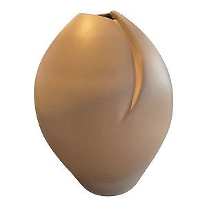 Vaso Cerâmica Marrom Alto