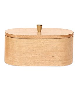 Caixa Madeira Puxador Gold - M