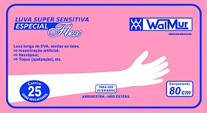 LUVAS WALMUR SUPER SENSITIVA ESPECIALFLEX 80CM PCT/25