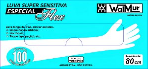 LUVAS WALMUR SUP.SENSIT.ESPECIALFLEX 80CM CX/100