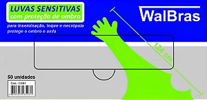 LUVAS VETERINÁRIA WALBRAS 124 CM C/PROT DE OMBRO CX.C/50 UN.
