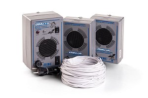 Kit Repelente Eletrônico Espanta Ratos e Morcegos Central + 02 Unidades Remotas