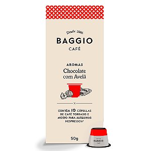 Café Baggio Gourmet Aroma Chocolate com Avelã em Cápsulas 10 unidades