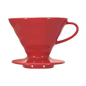 Coador de Café Hario v60-02 Cerâmica Vermelha 2-4 Xícaras