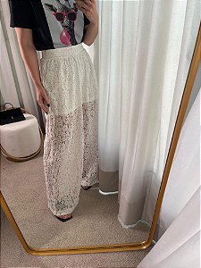 Calça Pantalona de Renda Silvia