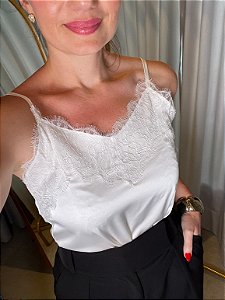 Regata Renda Chic Branca