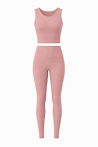 Conjunto fitness rosa